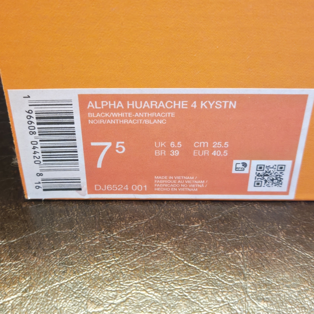 Nike MLB Alpha Huarache 4 Kystn Black and White Shoes